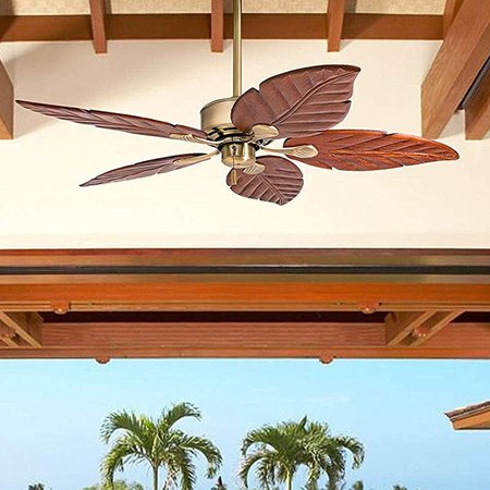 Honeywell Ceiling Fans Willow View, 52 in. Ceiling Fan with No Light, Brass 50502-40
